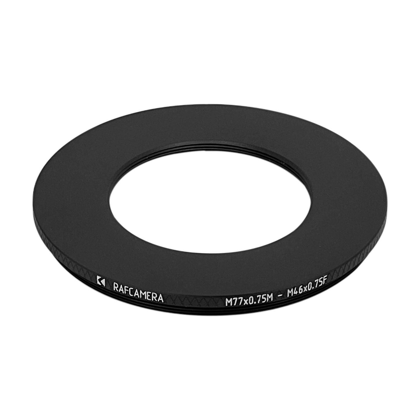 M77x0.75 male to M46x0.75 female thread adapter