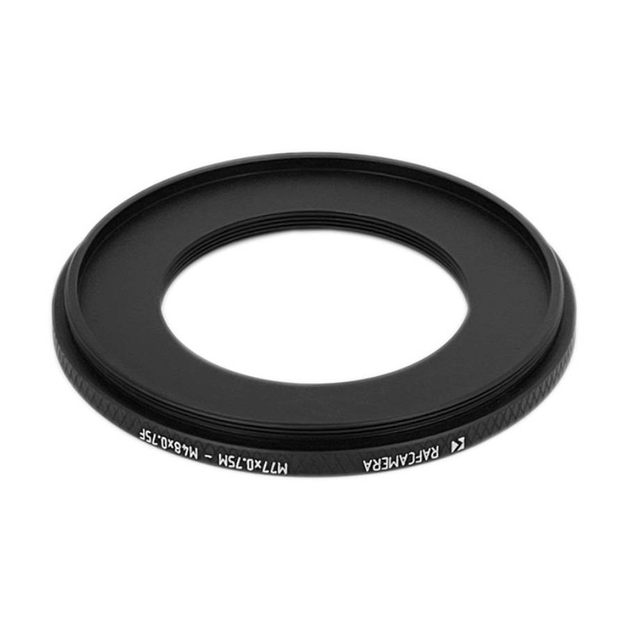 M77x0.75 male to M48x0.75 female thread adapter
