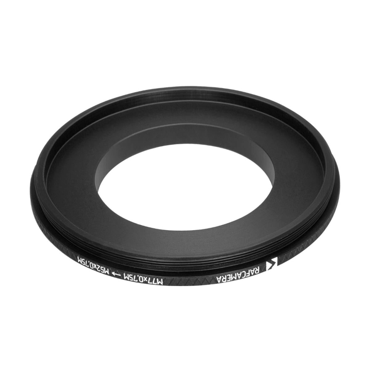 M77x0.75 male to M52x0.75 male thread adapter
