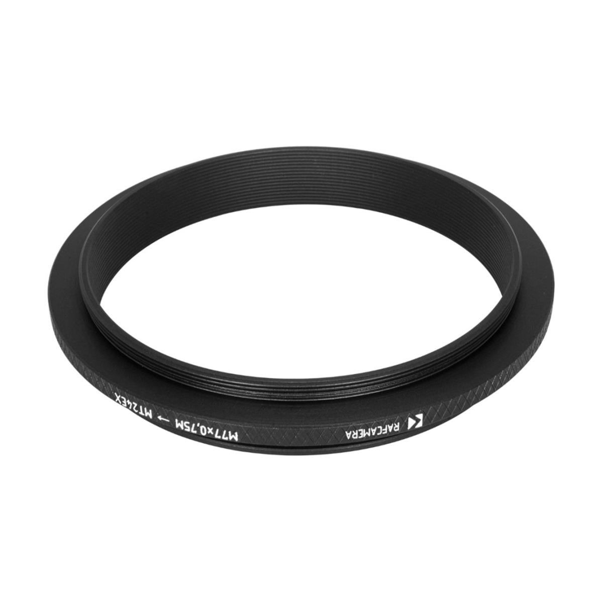 M77x0.75 male thread to Canon Twin Lite MT-24EX adapter