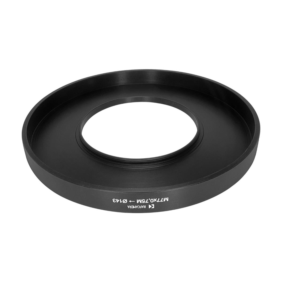 M77x0.75 male thread to 143mm outer diameter adapter (rear projecting)