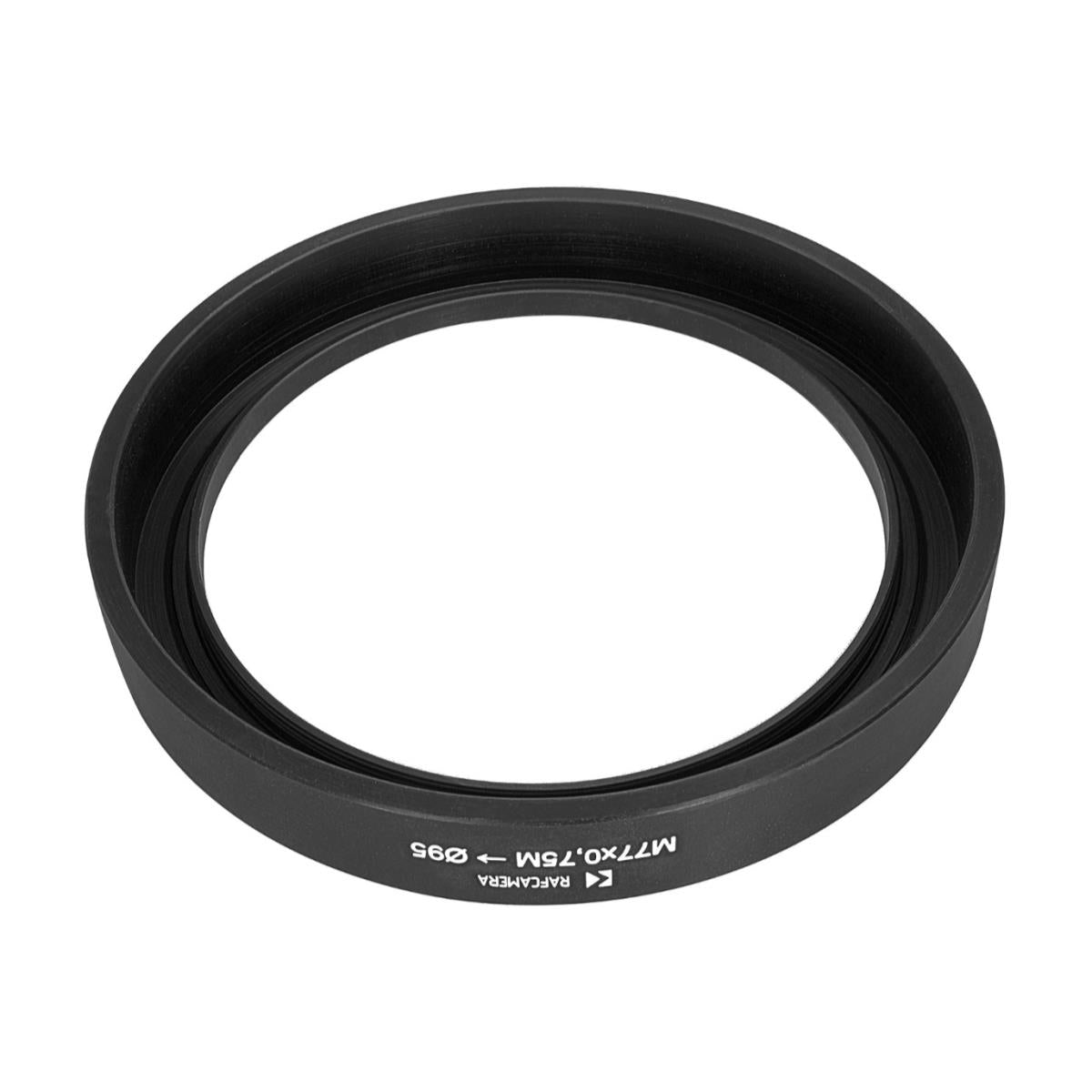 M77x0.75 male thread to 95mm outer diameter adapter (rear projecting)