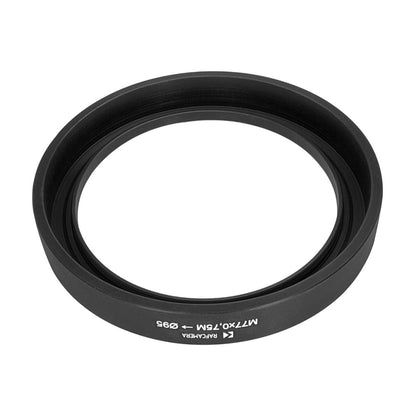 M77x0.75 male thread to 95mm outer diameter adapter (rear projecting)
