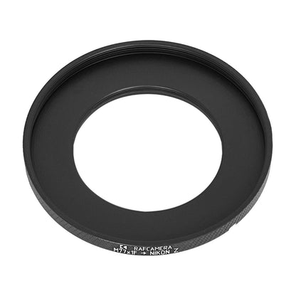 M77x1 female thread to Nikon Z camera mount adapter