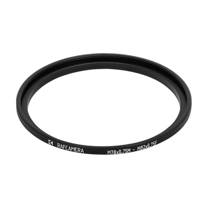 M78x0.75 male to M82x0.75 female thread adapter
