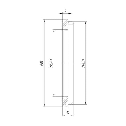 M78x1 male to M63x1 female thread adapter