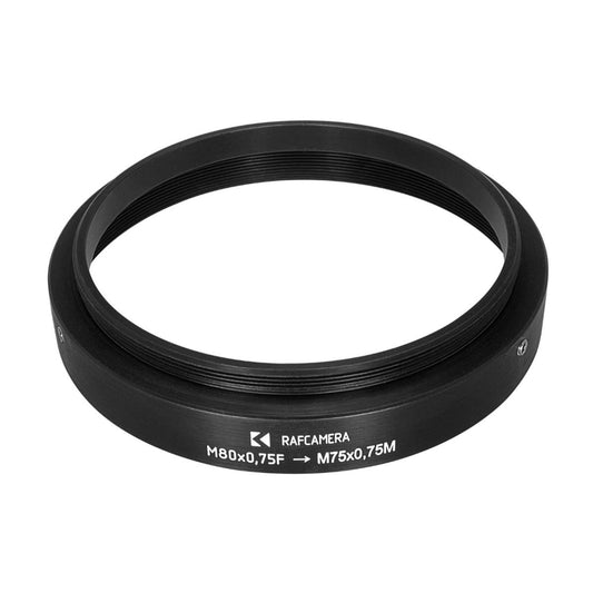 M80x0.75 female to M75x0.75 male thread adapter for Muller Anamorphot 46/2x