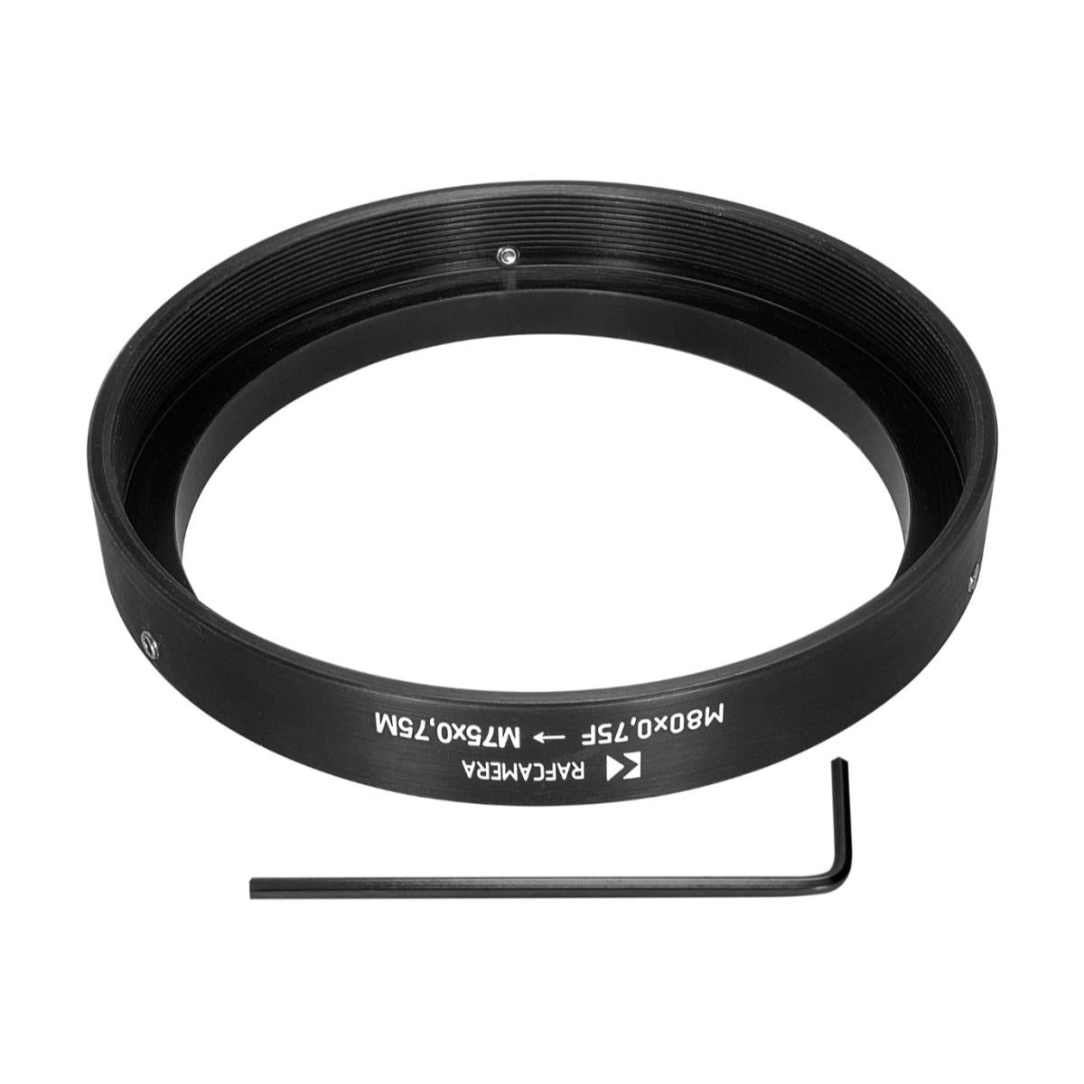 M80x0.75 female to M75x0.75 male thread adapter for Muller Anamorphot 46/2x