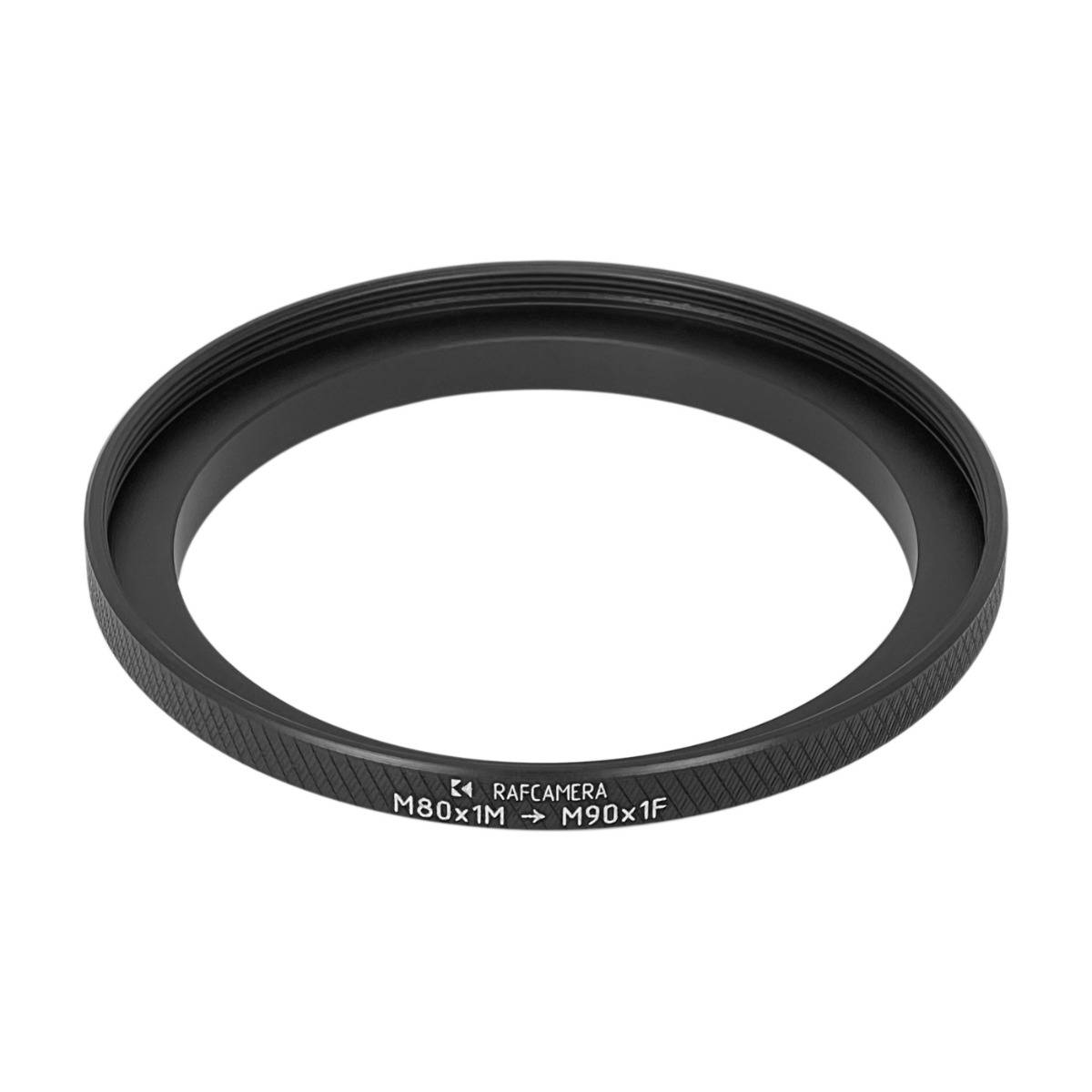 M80x1 male to M90x1 female thread adapter