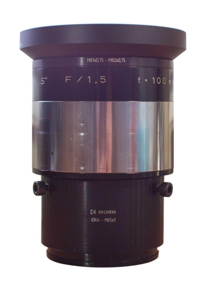 M81x0.75 male to M82x0.75 female thread adapter for Philips SK 100mm F/1.5 lens