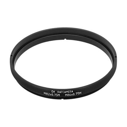 M82x0.75 male to M86x0.75 male thread adapter