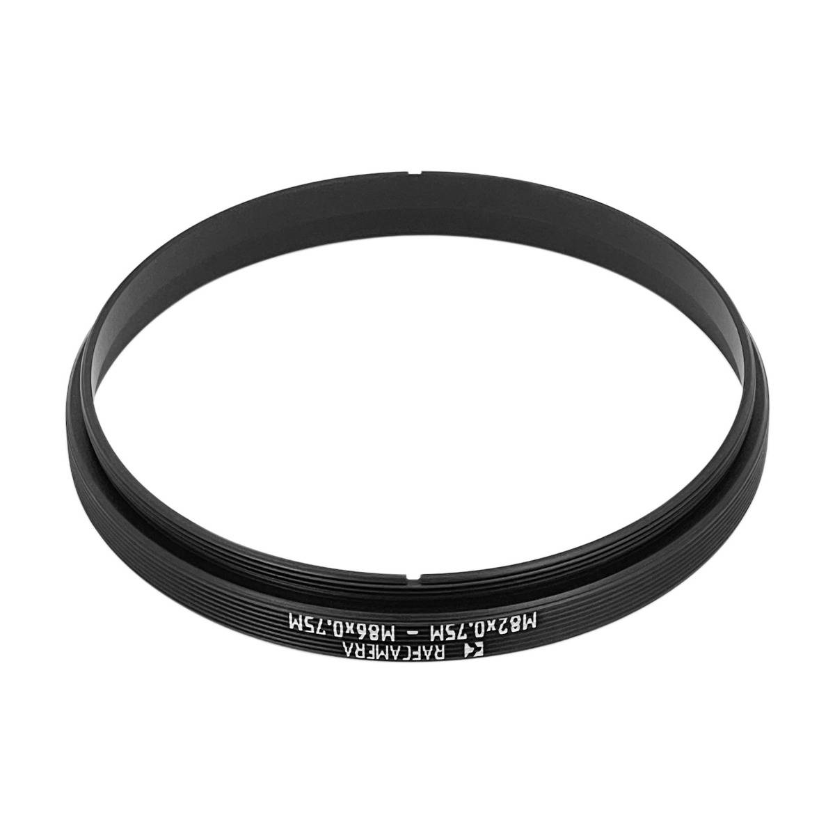 M82x0.75 male to M86x0.75 male thread adapter