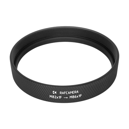 M82x1 female to M86x1 female thread adapter