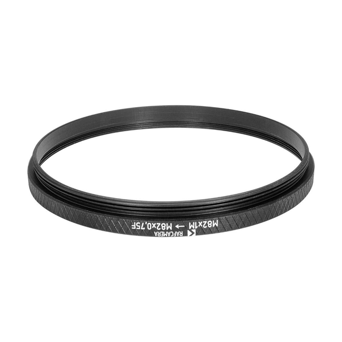 M82x1 male to M82x0.75 female thread adapter (filter step ring)