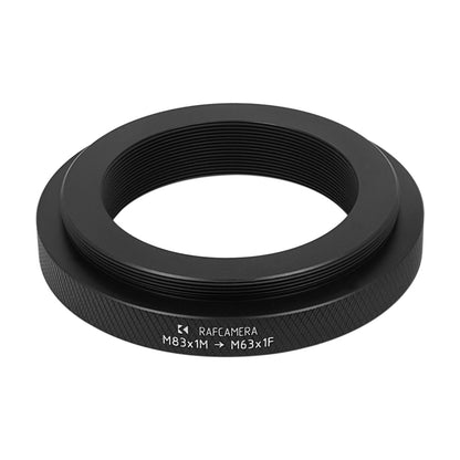 M83x1 male to M63x1 female thread adapter for FLT91 and ARCO 3" rotator