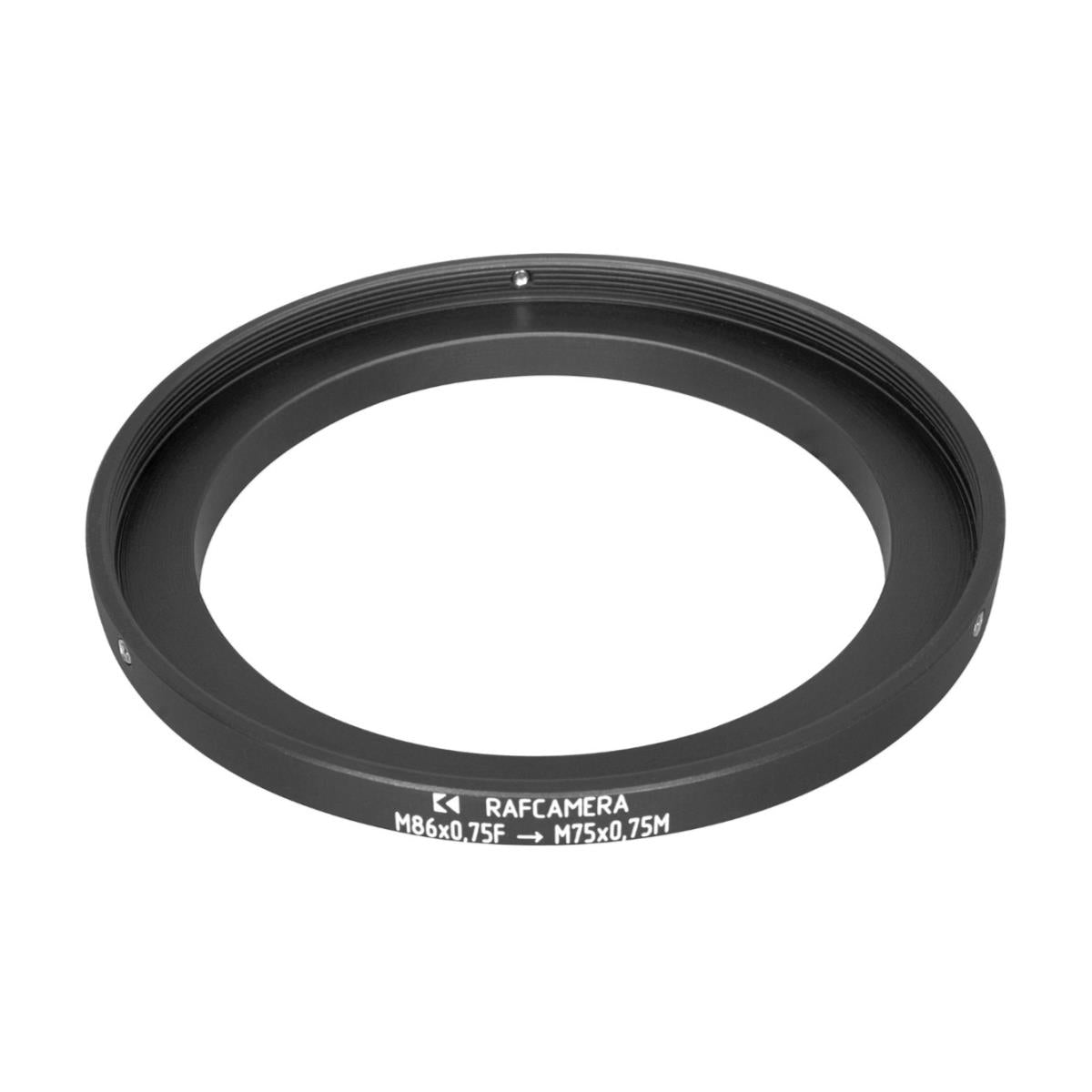 M86x0.75 female to M75x0.75 male thread adapter for Rapido FMJ