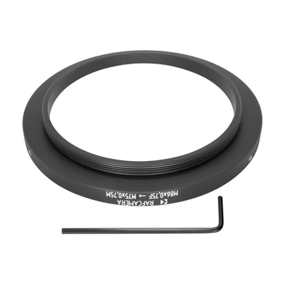 M86x0.75 female to M75x0.75 male thread adapter for Rapido FMJ