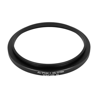 M86x0.75 male to M93x0.75 female thread adapter