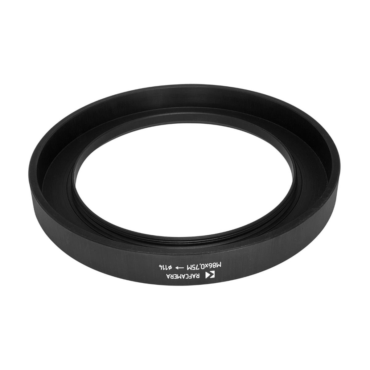 M86x0.75 male thread to 114mm outer diameter adapter