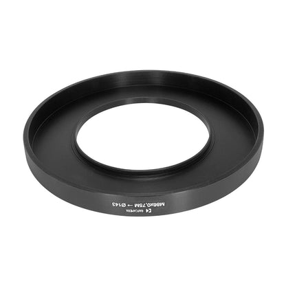 M86x0.75 male thread to 143mm outer diameter adapter (rear projecting)