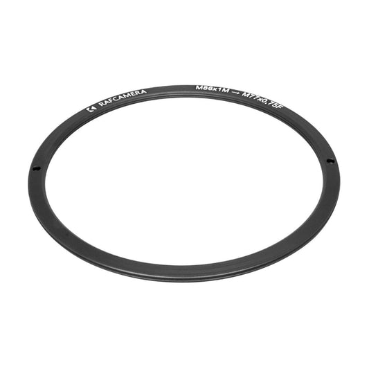 M86x1 male to M77x0.75 female thread adapter, flangeless