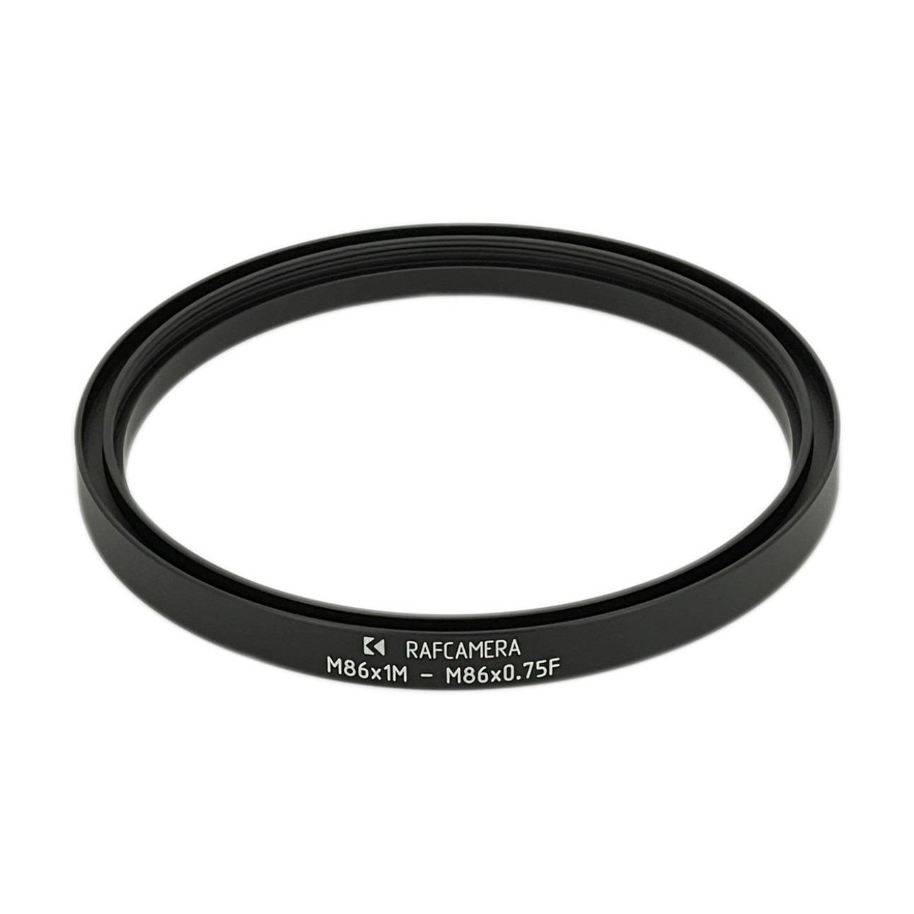 M86x1 male to M86x0.75 female thread adapter