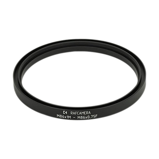M86x1 male to M86x0.75 female thread adapter