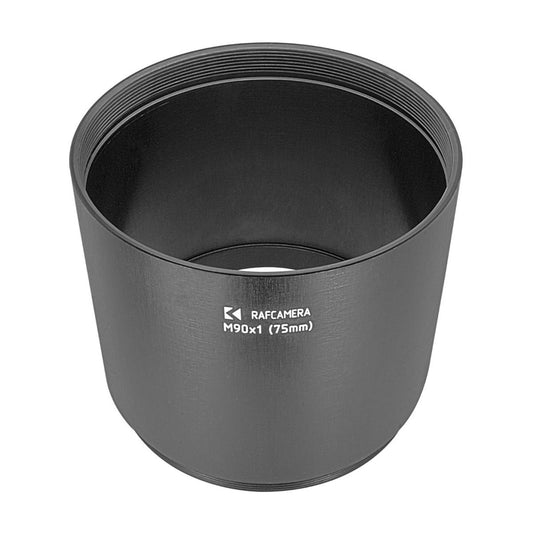 M90x1 female to M90x1 male thread adapter (75mm long extender)