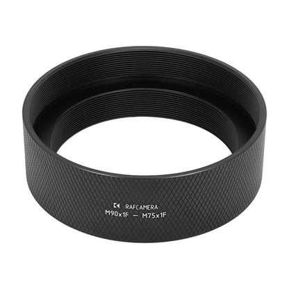M90x1 female to M75x1 female thread adapter