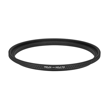M90x1 male to M95x0.75 female thread adapter (90mm to 95mm Step-Up Ring)