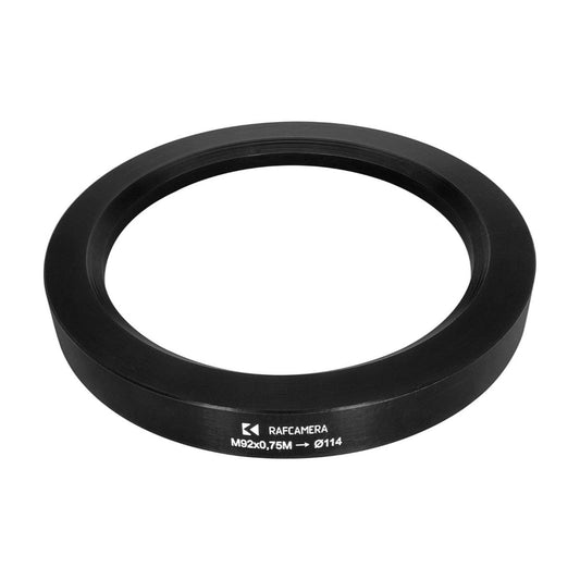 M92x0.75 male thread to 114mm outer diameter adapter for matte box