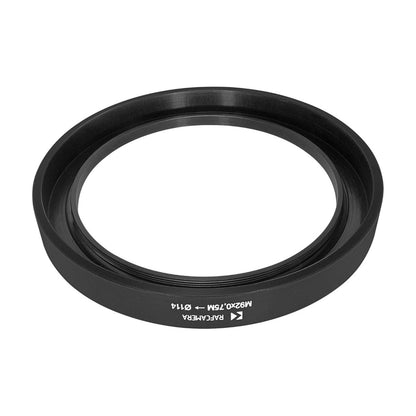 M92x0.75 male thread to 114mm outer diameter adapter for matte box
