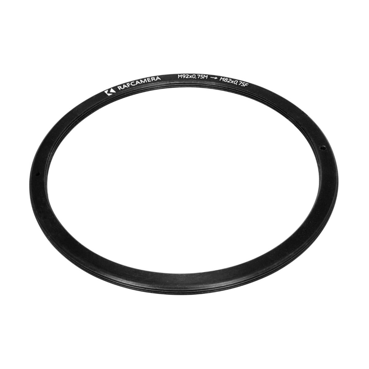 M92x0.75 male to M82x0.75 female thread adapter (92mm to 82mm step-down ring)