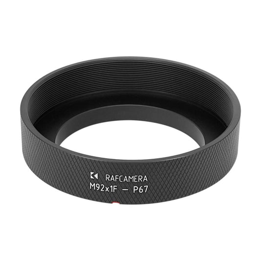 M92x1 female thread to Pentax 67 camera mount adapter