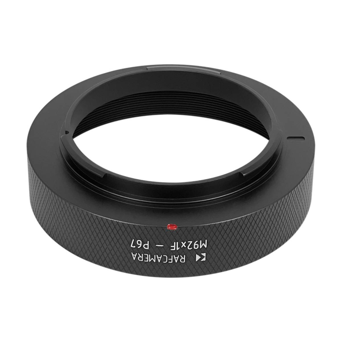 M92x1 female thread to Pentax 67 camera mount adapter