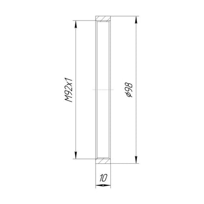 M92x1 female thread coupler