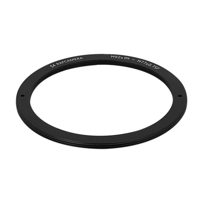 M92x1 male to M77x0.75 female thread adapter, flangeless