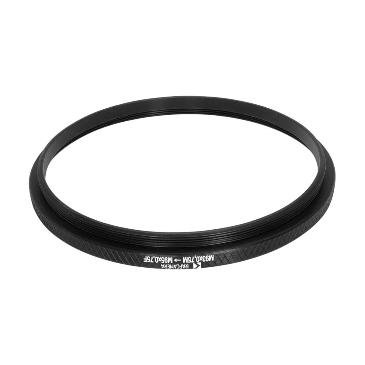 M93x0.75 male to M95x0.75 female thread adapter (93mm to 95mm step-up ring)