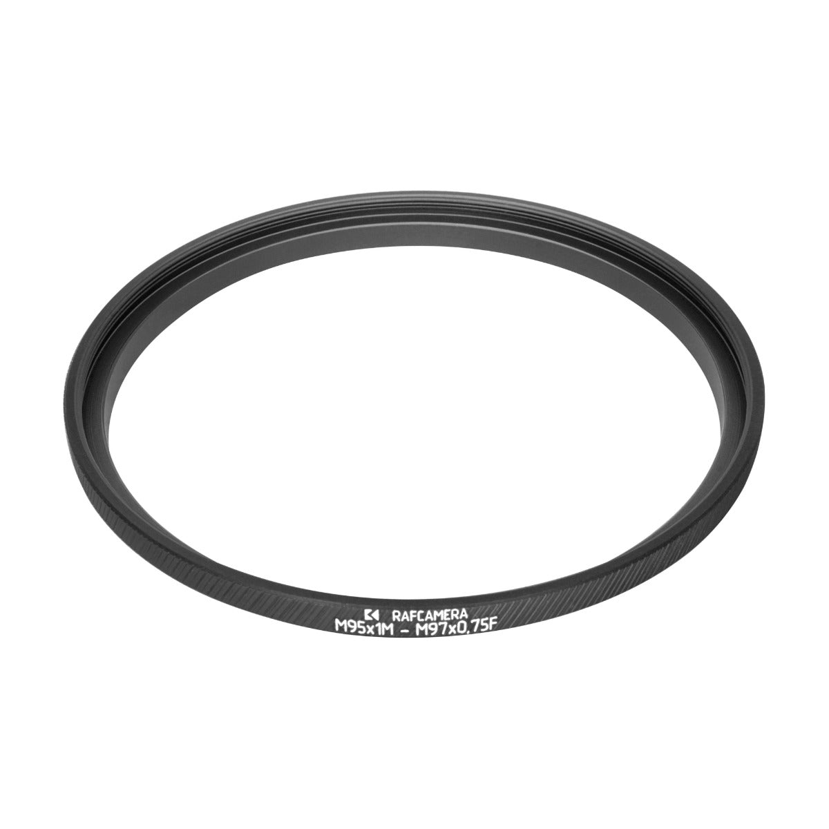 M95x1 male to M97x0.75 female thread adapter (95mm to 97mm step-up ring)