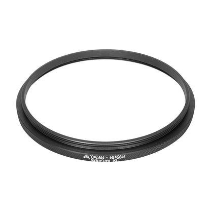 M95x1 male to M97x0.75 female thread adapter (95mm to 97mm step-up ring)
