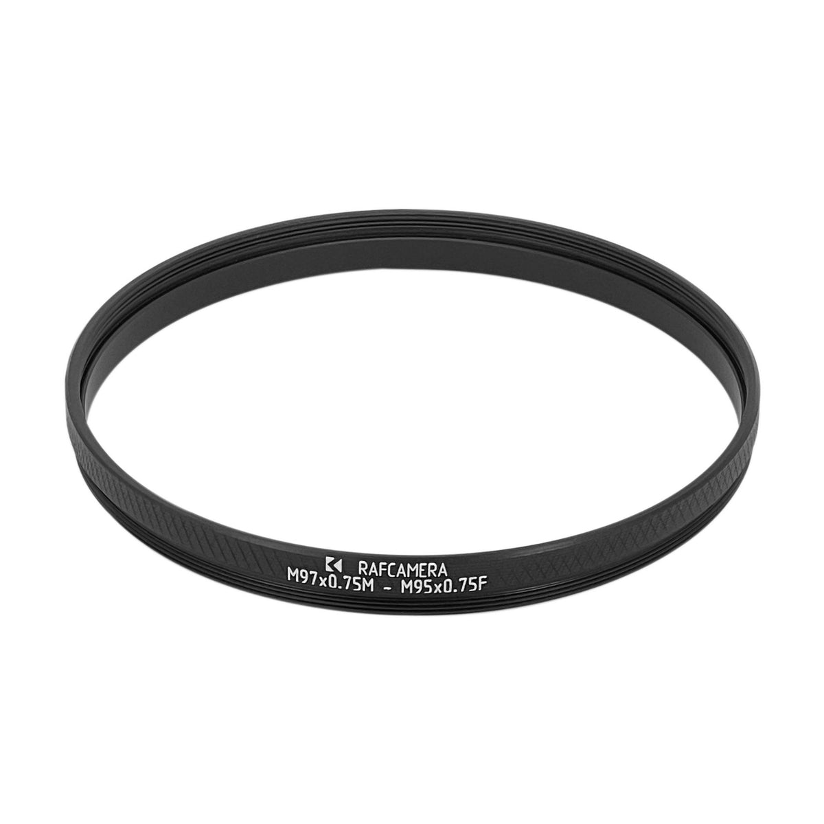 M97x0.75 male to M95x0.75 female thread adapter (step ring)
