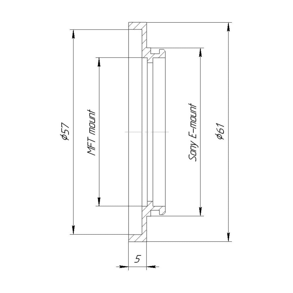 MFT lens to Sony E-mount camera adapter