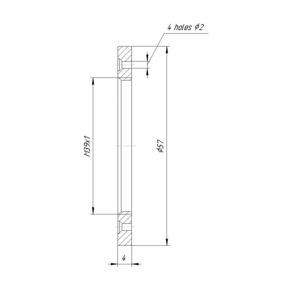 Novoflex Minolta Bellows front plate with M39x1 female thread