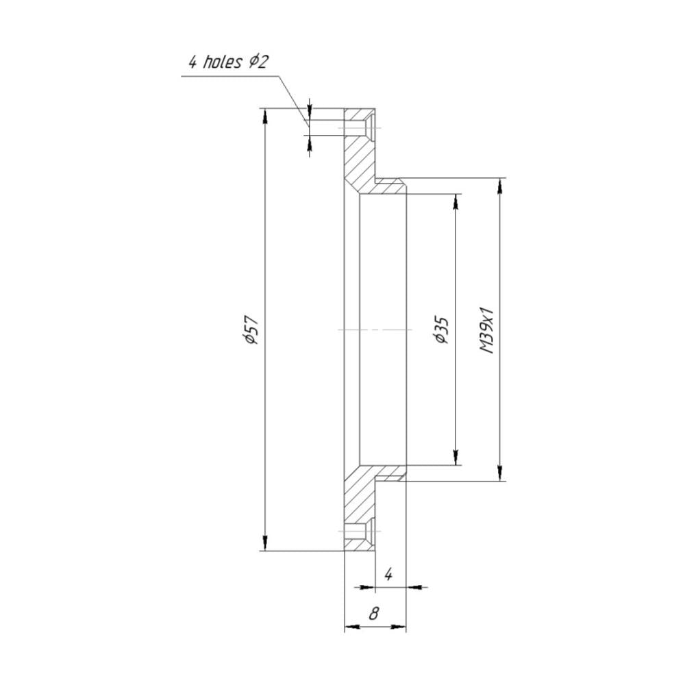 Novoflex Minolta Bellows rear plate with M39x1 male thread