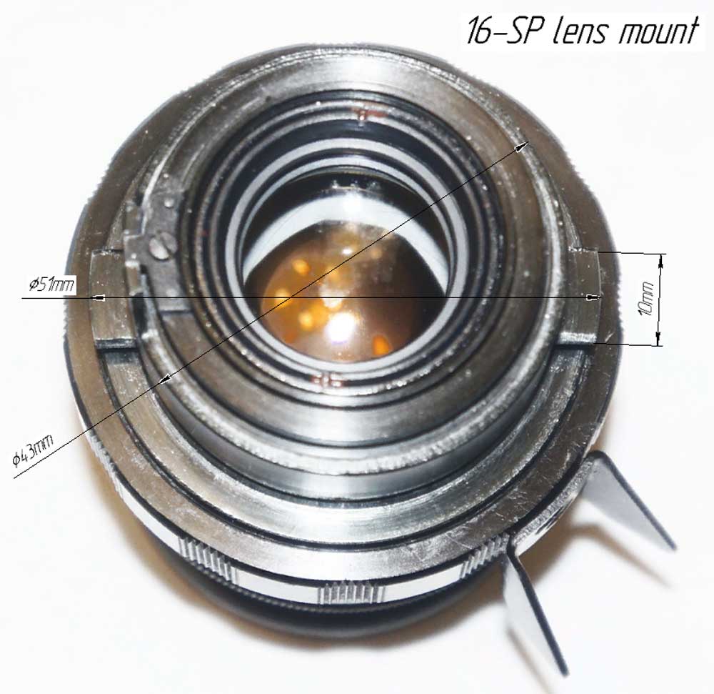 16-SP (Krasnogorsk-2) lens to Arri PL camera mount adapter