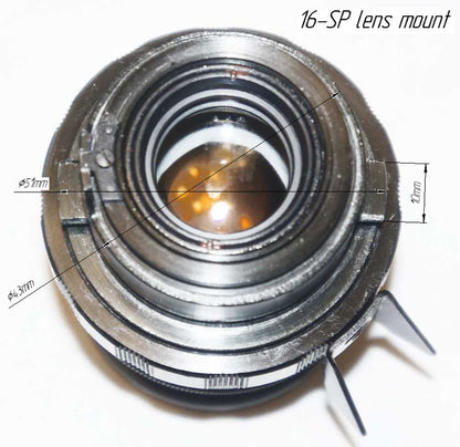 Krasnogorsk-2 (and 16-SP) lens to Sony E-mount camera adapter with screws