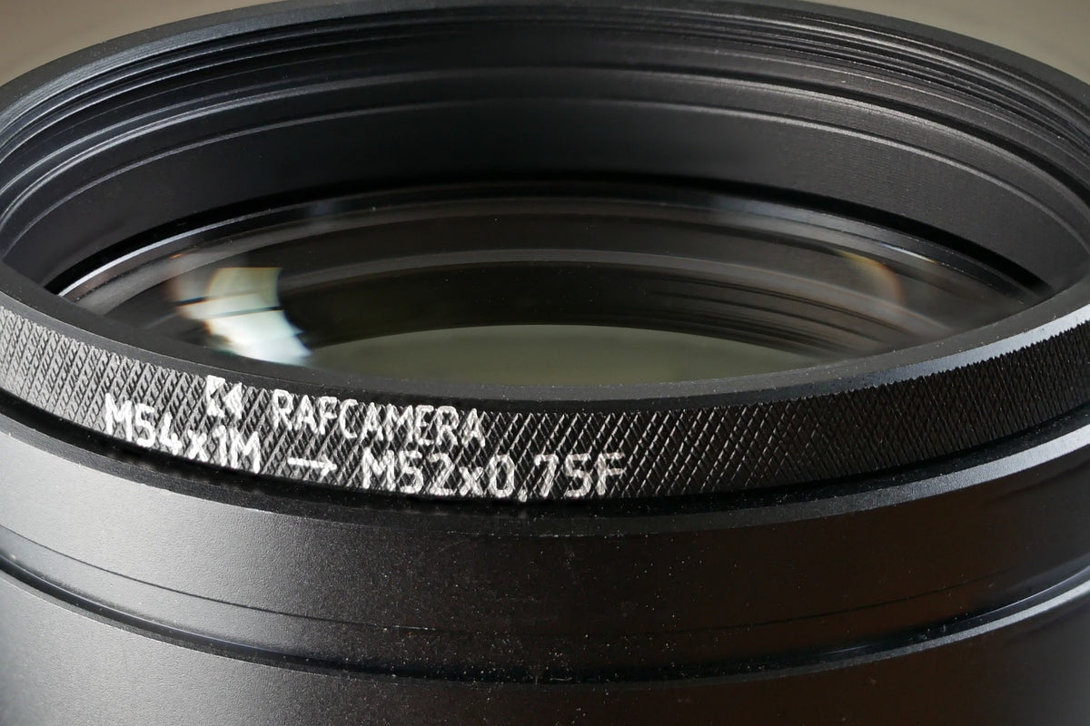 M54x1 male to M52x0.75 female thread adapter for Olympus DF Plan 1x objective