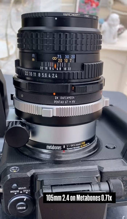 Pentax 67 lens to Hasselblad V camera mount adapter