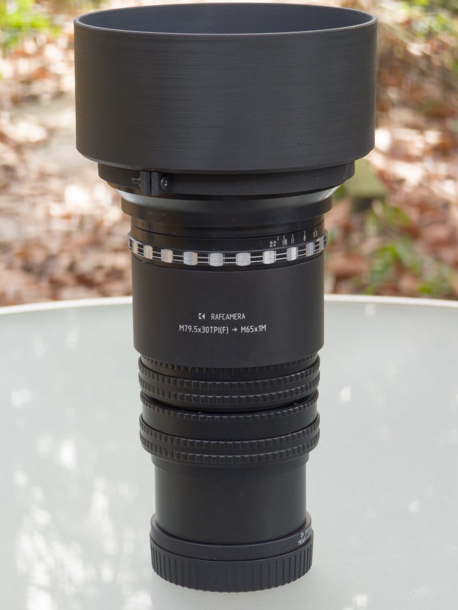 M79.5x30tpi female to M65x1 male thread adapter for Kodak Aero Ektar 2.5/153mm