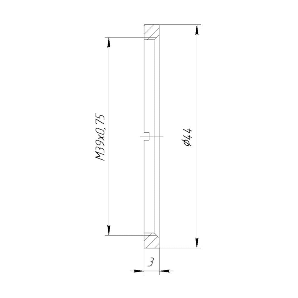 Retaining ring with M39x0.75 female thread for Copal #1 shutter